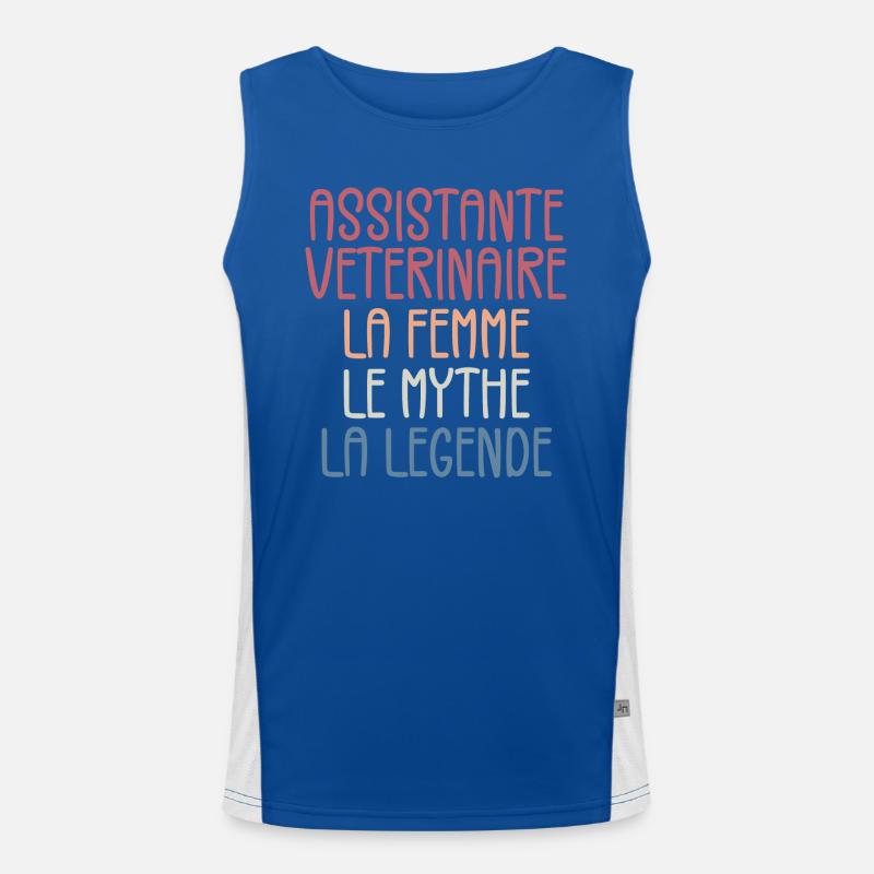 Assistante Veterinaire Débardeur respirant contrasté Homme 
