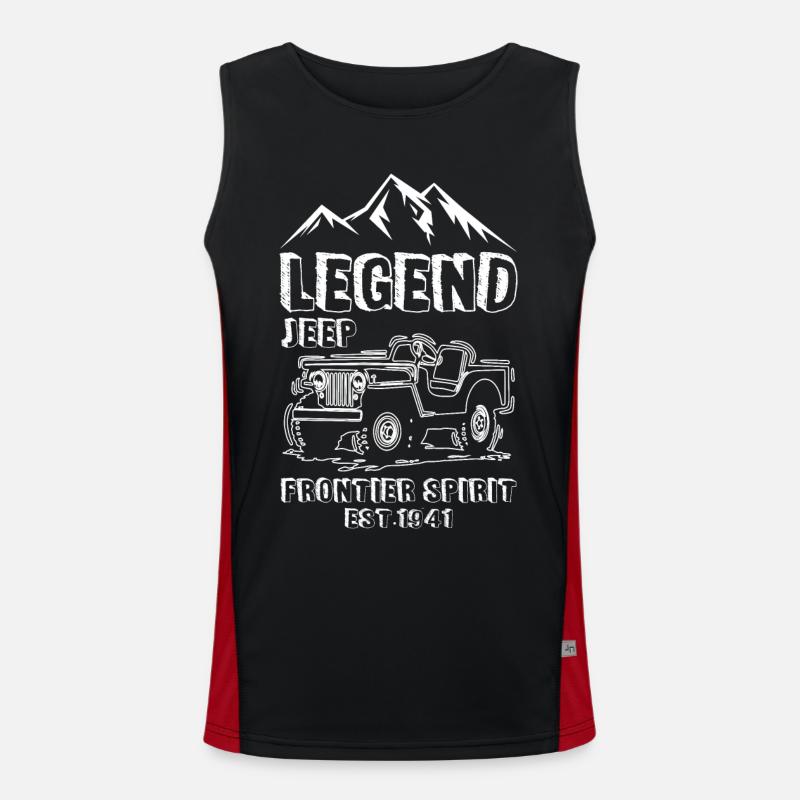 Legend Jeeps Frontier Spirit 1941 Funktionelles Kontrast-Tank Top für Männer 
