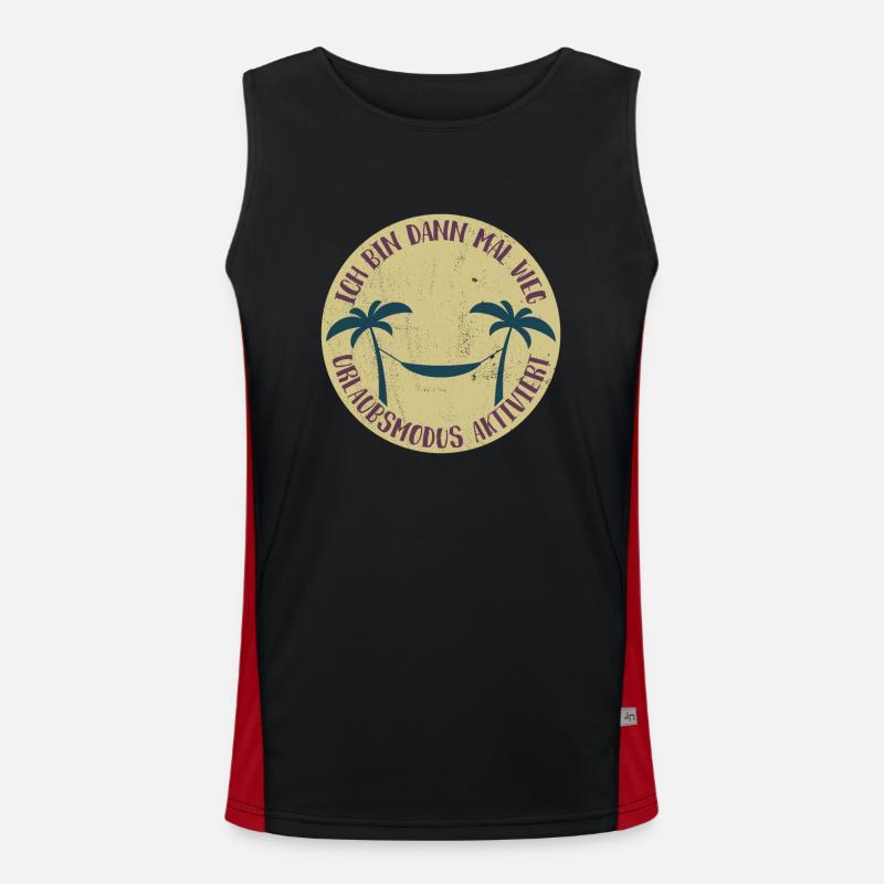 Ich bin dann mal weg, Urlaubsmodus aktiviert Funktionelles Kontrast-Tank Top für Männer 