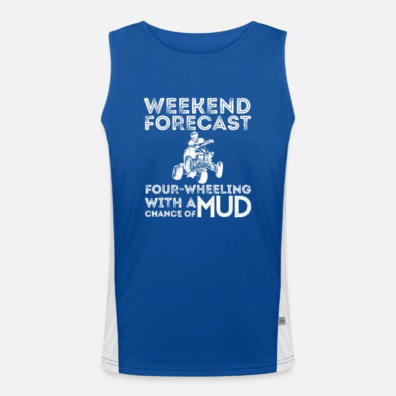 Wochenend-Vorhersage Vierrad-Chance auf Schlamm Funktionelles Kontrast-Tank Top für Männer 