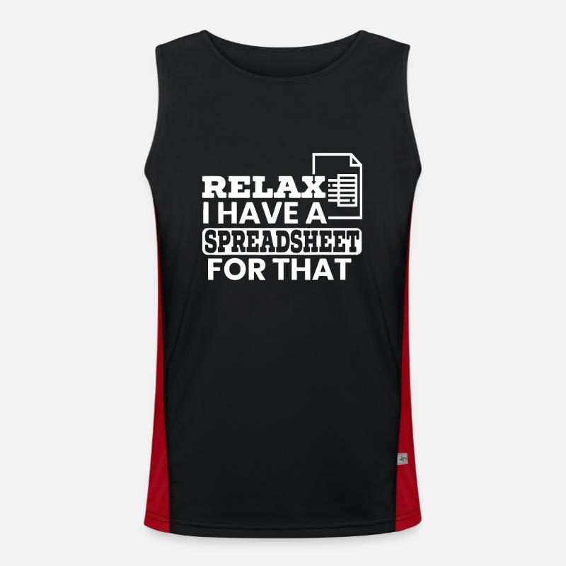 Entspann dich, ich habe eine Tabelle dafür Funktionelles Kontrast-Tank Top für Männer 