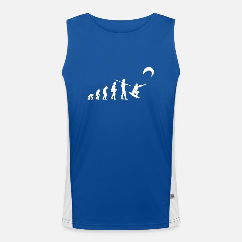 Kitersurfer Evolution Kiteboarding Kitesurfen Funktionelles Kontrast-Tank Top für Männer 