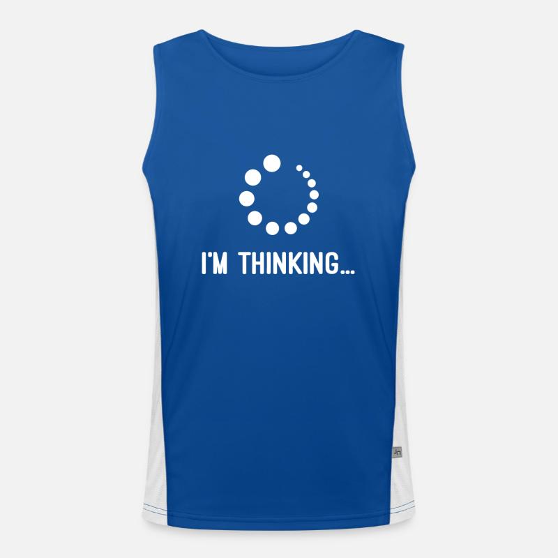 Lustiger Programmierer, denke ich Funktionelles Kontrast-Tank Top für Männer 