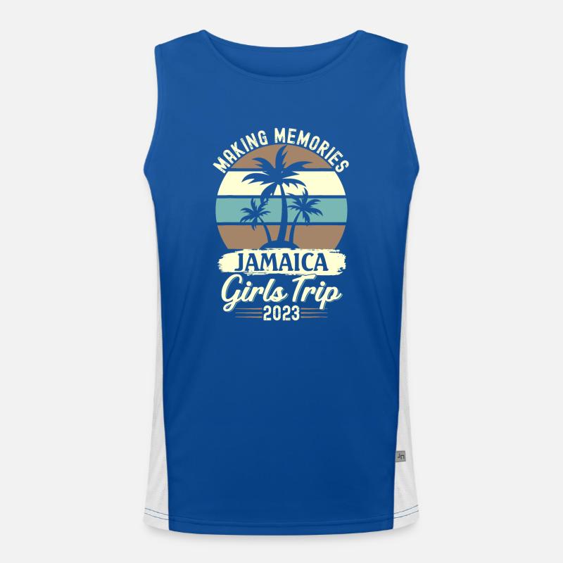 Freunde Urlaub Mädchen Wochenende Jamaika Mädchen Reise Funktionelles Kontrast-Tank Top für Männer 