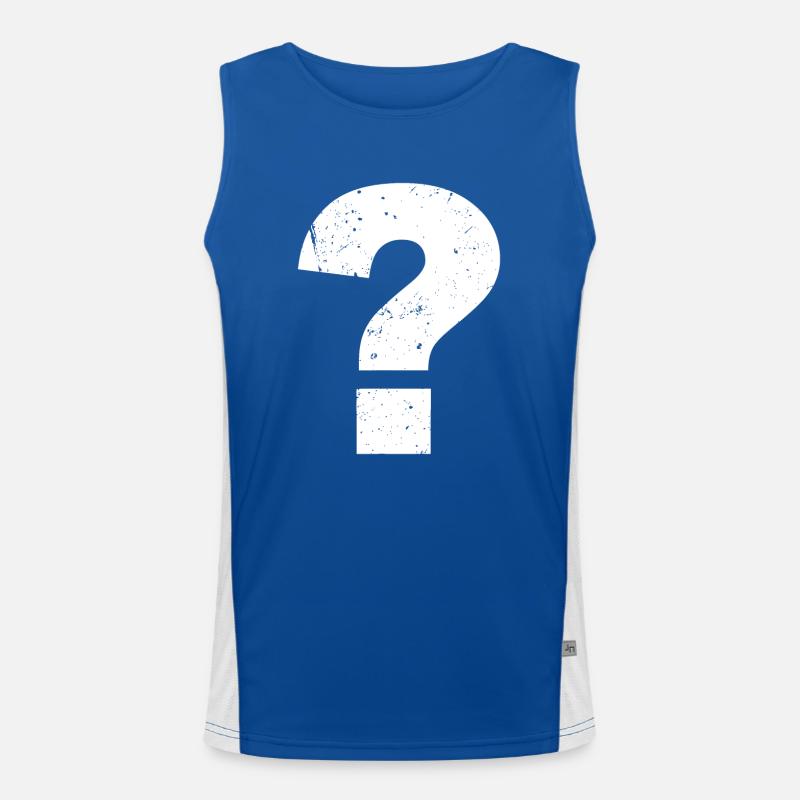Question mark funny Questionmark Men's Functional Contrast Tank Top 