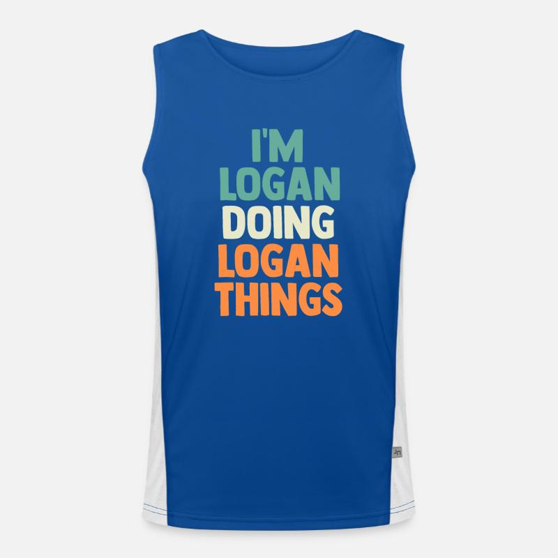 I'M Logan Doing Logan Things Personalized Name Men's Functional Contrast Tank Top 
