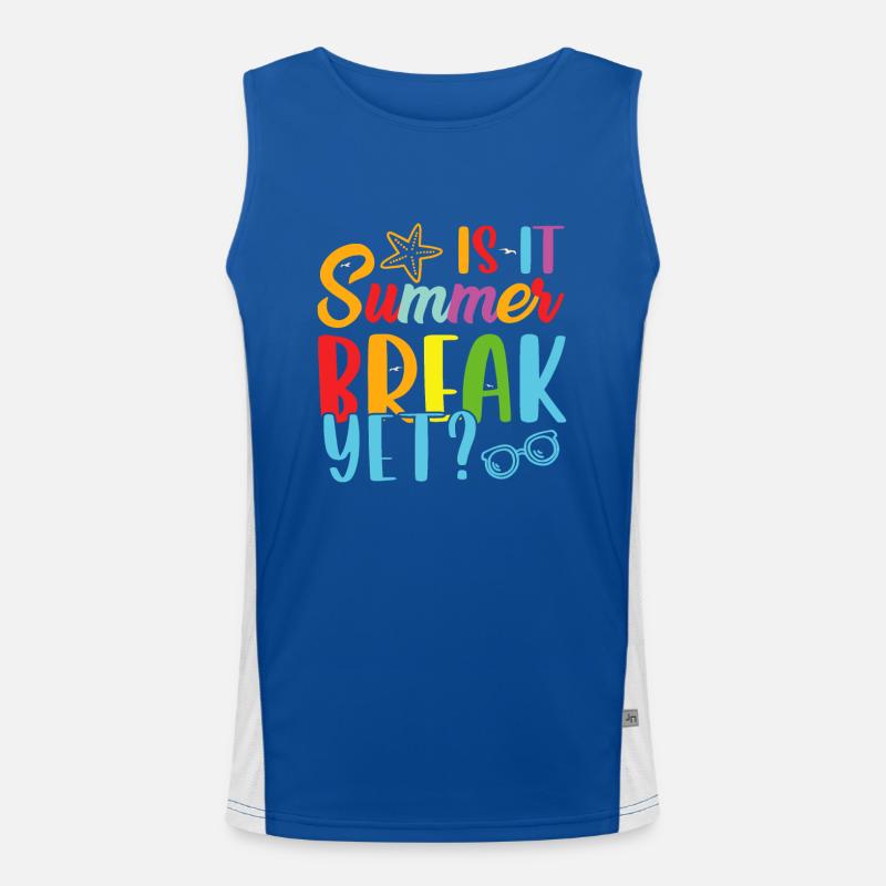Is It Summer Break Yet? Last Day Men's Functional Contrast Tank Top 
