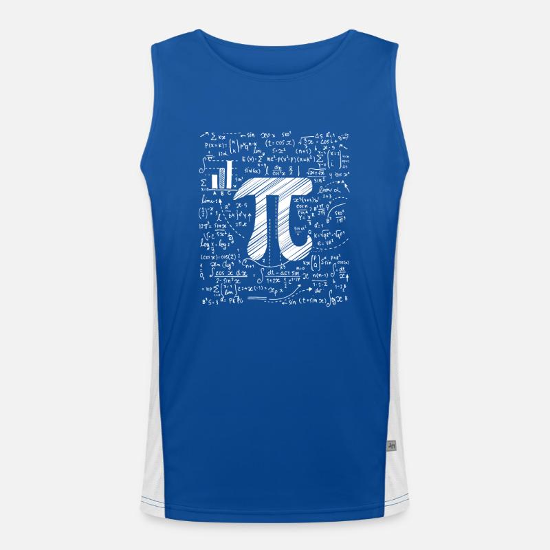 Pi Day Math Equation Men's Functional Contrast Tank Top 