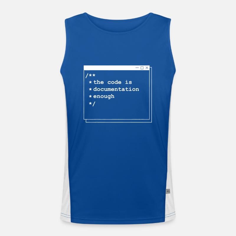 Der Code genügt | Computerprogrammier-Nerd Funktionelles Kontrast-Tank Top für Männer 