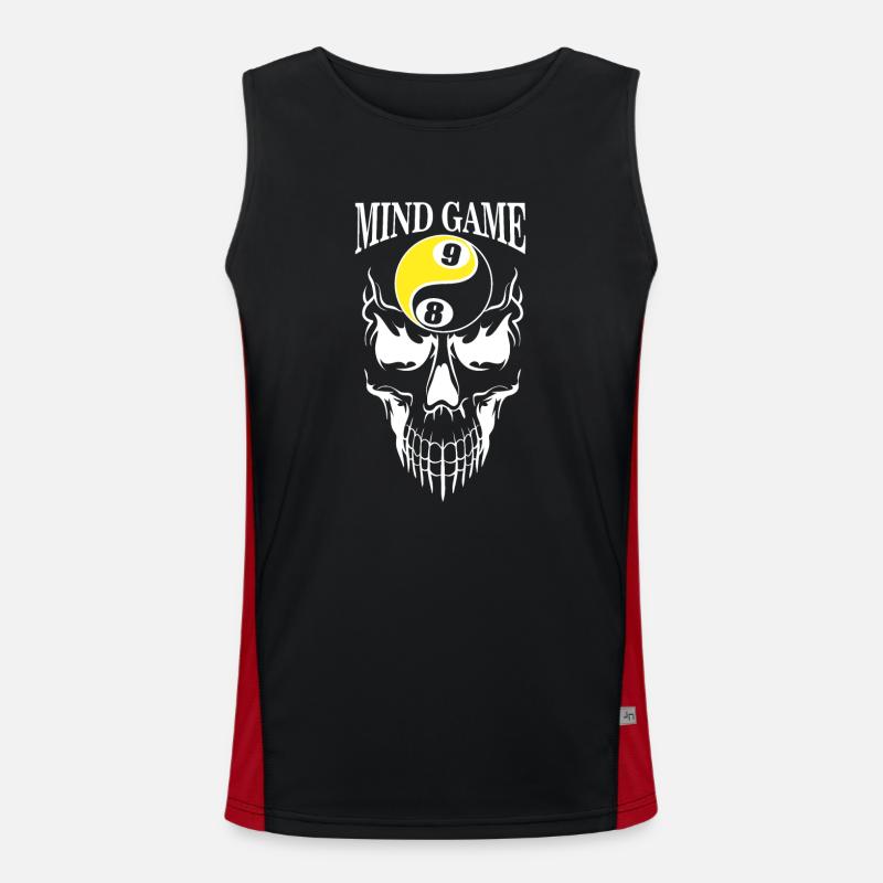 Mind Game Billiardplayer Billiardballs Queue Men's Functional Contrast Tank Top 