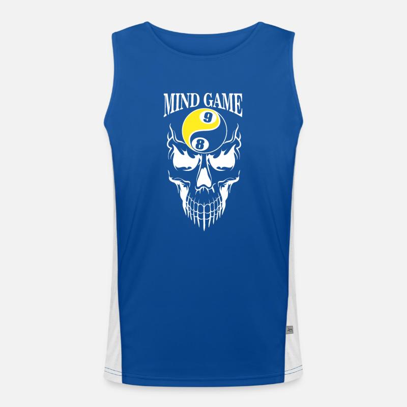 Mind Game Billiardplayer Billiardballs Queue Men's Functional Contrast Tank Top 