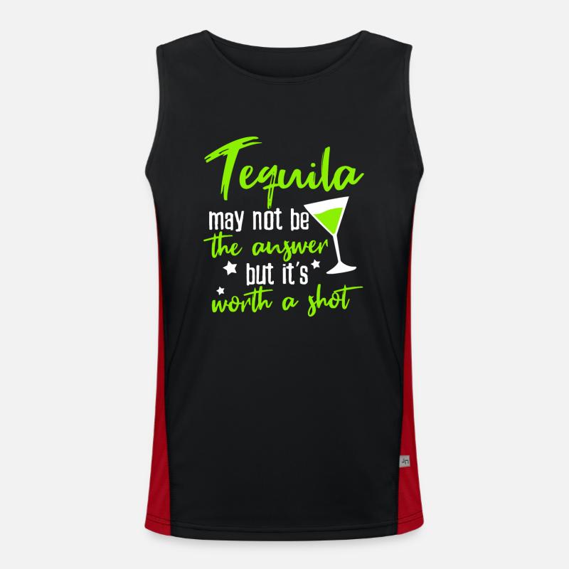 Tequila worth a shot Men's Functional Contrast Tank Top 