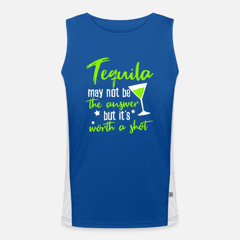 Tequila einen Versuch wert Funktionelles Kontrast-Tank Top für Männer 