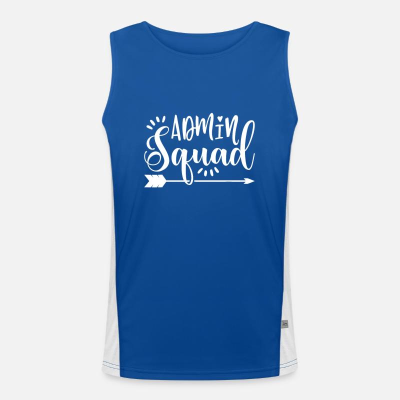 School Admin Gift Admin Squad Men's Functional Contrast Tank Top 