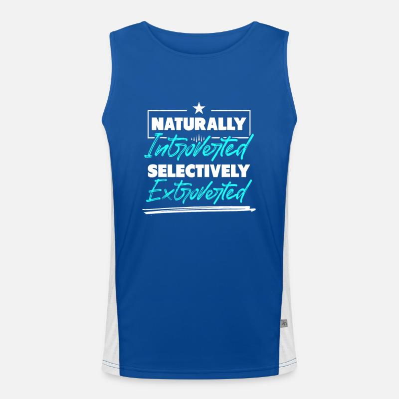 Naturally Introverted Selectively Extroverted Men's Functional Contrast Tank Top 