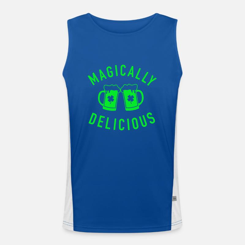 Magisch lecker, St. Patrick Day Bier trinken Funktionelles Kontrast-Tank Top für Männer 