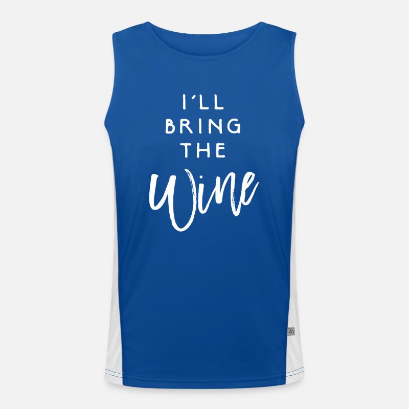 J’apporterai le vin Débardeur respirant contrasté Homme 