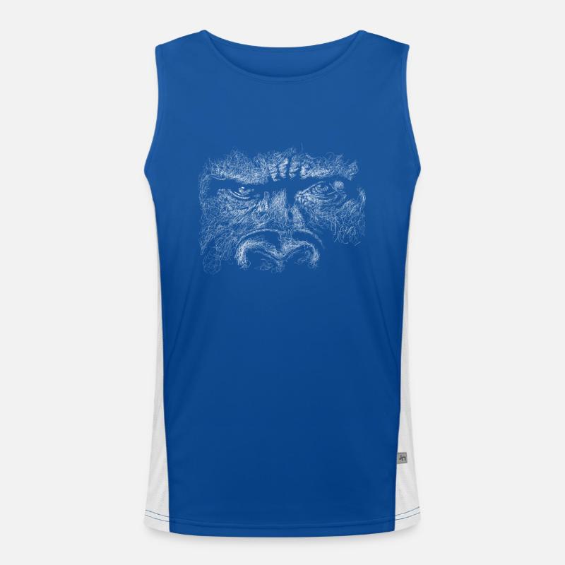 Gorillas Leben Funktionelles Kontrast-Tank Top für Männer 