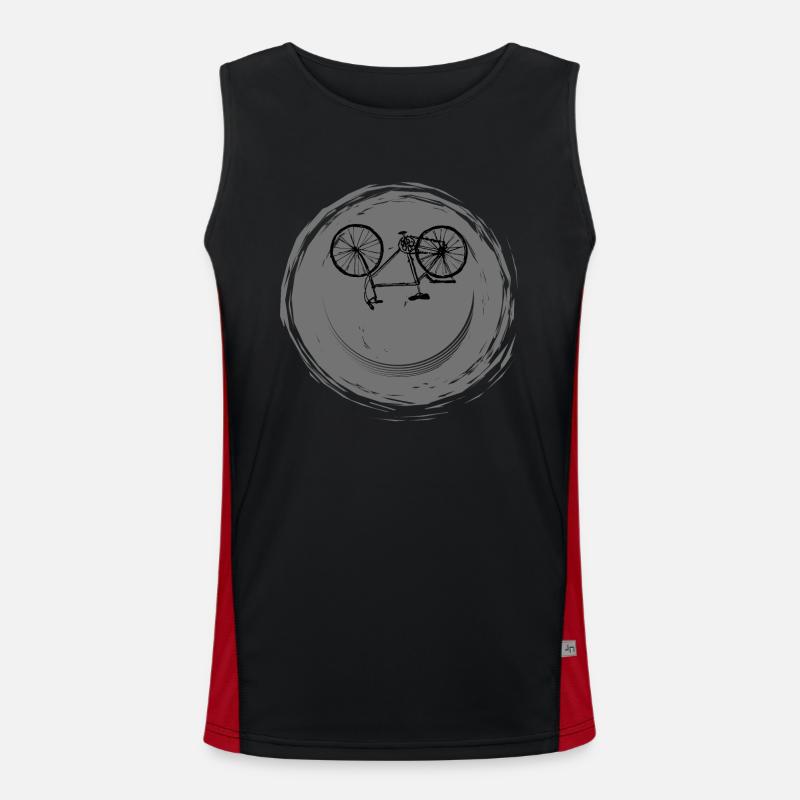 Fahrrad Gesicht Funktionelles Kontrast-Tank Top für Männer 