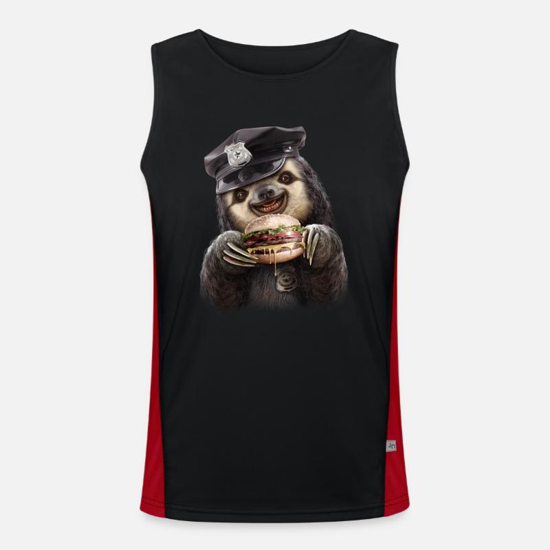 BURGER COP Men's Functional Contrast Tank Top 