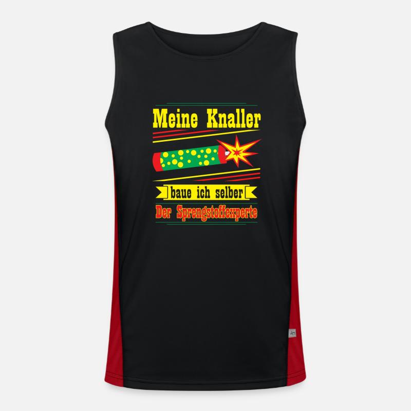 Sprengstoffexperte, silvester Funktionelles Kontrast-Tank Top für Männer 
