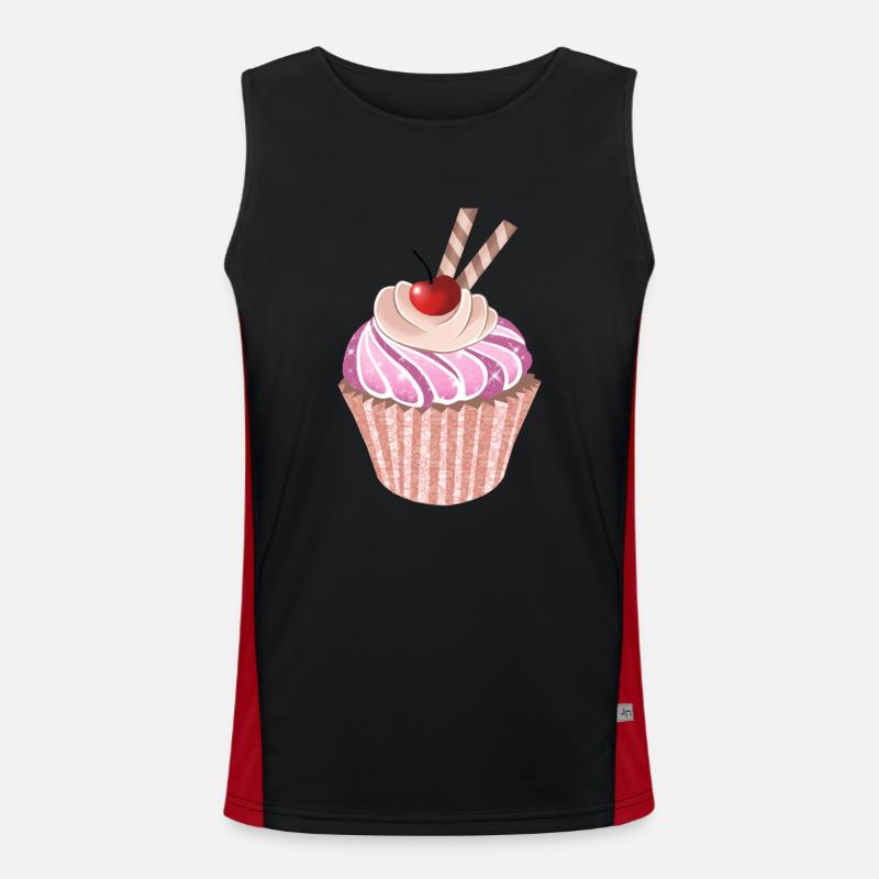 Cupcake Funktionelles Kontrast-Tank Top für Männer 