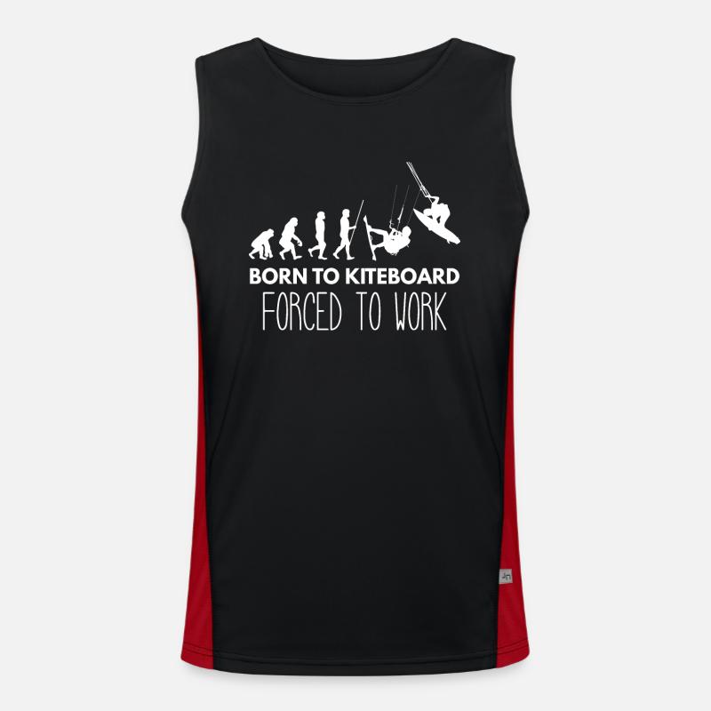 Kitesurfing - Kitesurfing - Kitesurfing - Evolution - Men's Functional Contrast Tank Top  - black/red
