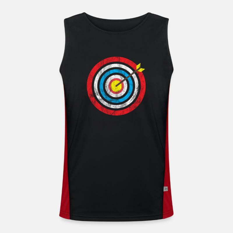 Gift archer target arrow shirt Men's Functional Contrast Tank Top