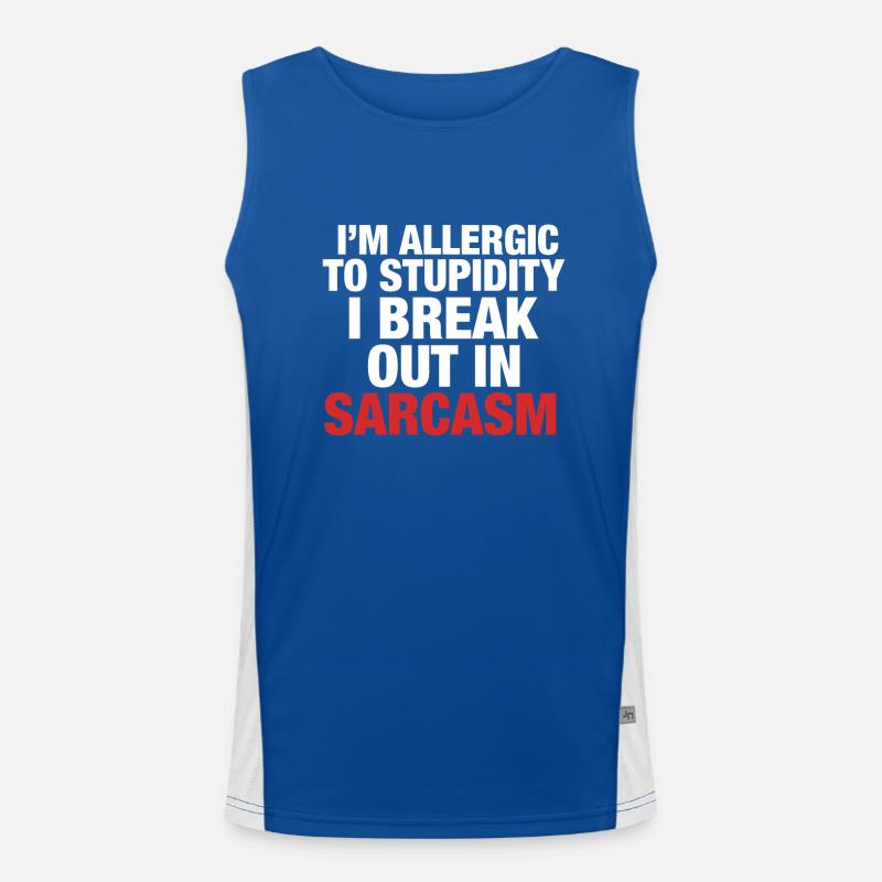 Sarkasmus Funktionelles Kontrast-Tank Top für Männer 