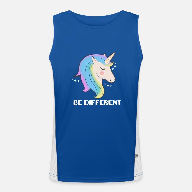 Sei ein anderes Einhorn Funktionelles Kontrast-Tank Top für Männer 