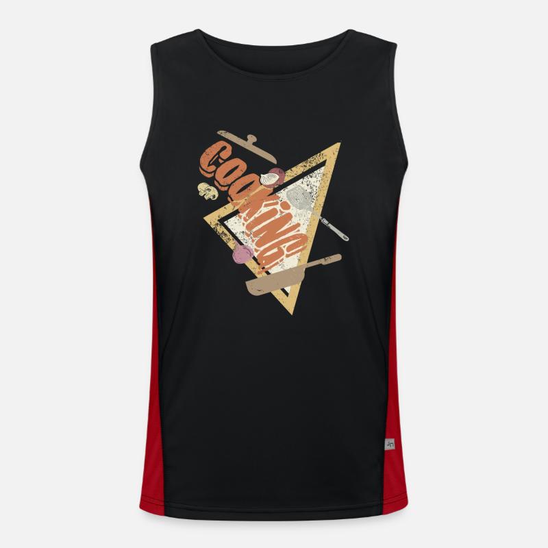 Kochen Chef Chefkoch Küche Leidenschaft Geschenk Funktionelles Kontrast-Tank Top für Männer 