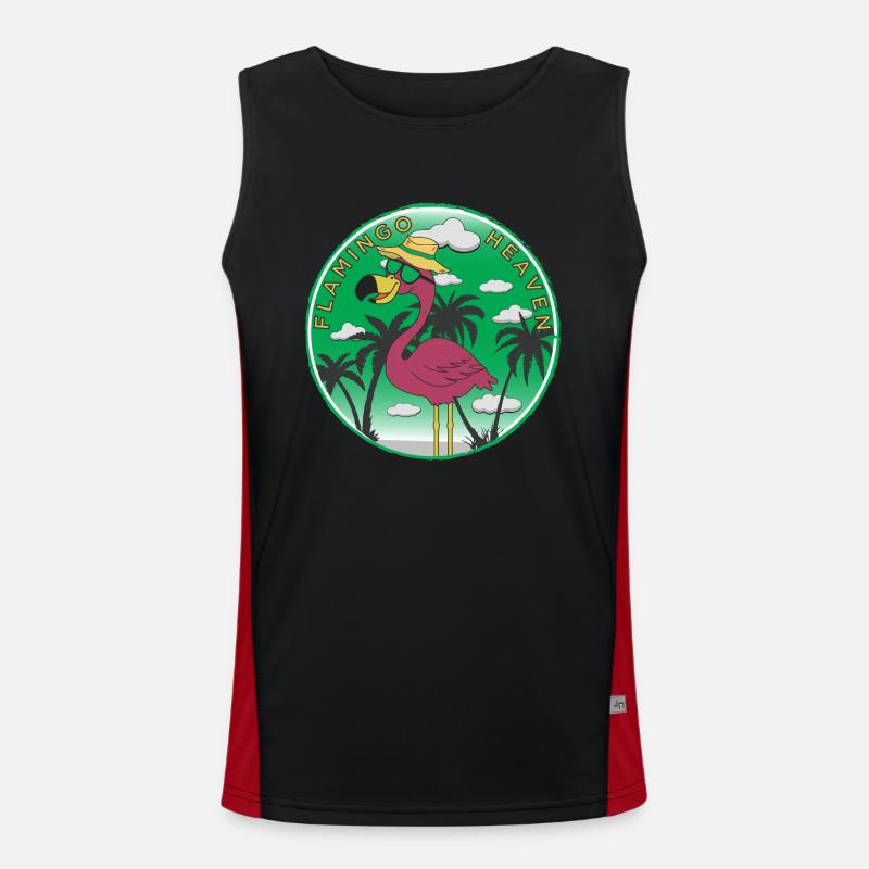 Flamingo Heaven Men's Functional Contrast Tank Top 