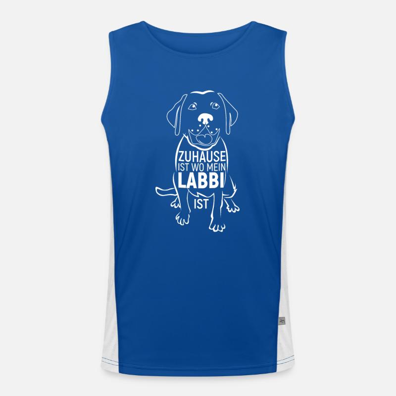 Labrador Retriever Funktionelles Kontrast-Tank Top für Männer 