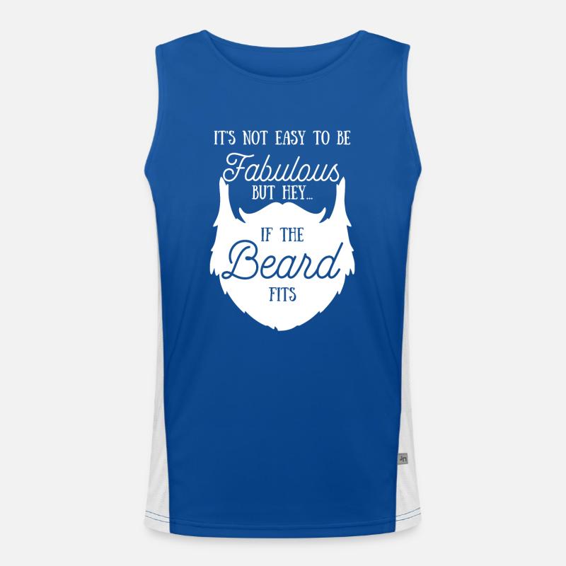 Beard - Beard Bearer - Bearded - Bearded - Funny Men's Functional Contrast Tank Top 