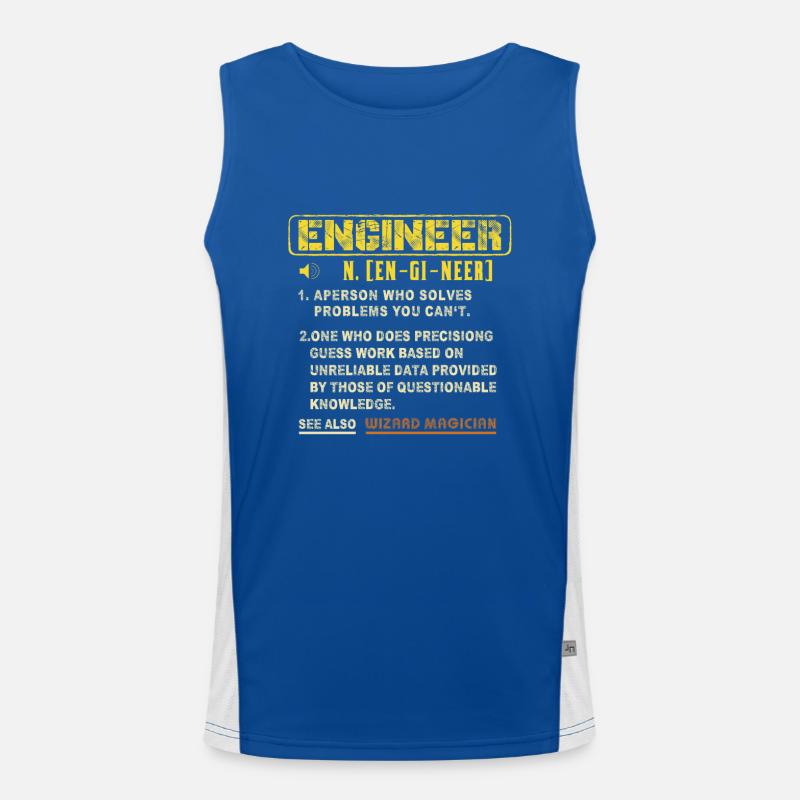 Engineer Wizard Funktionelles Kontrast-Tank Top für Männer 