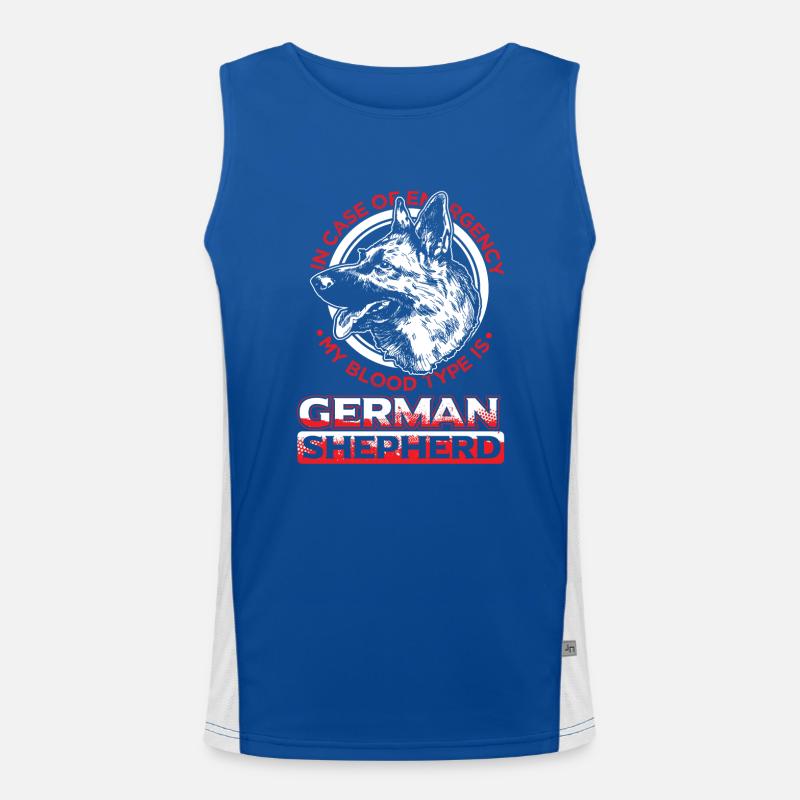 Schäferhund Funktionelles Kontrast-Tank Top für Männer 