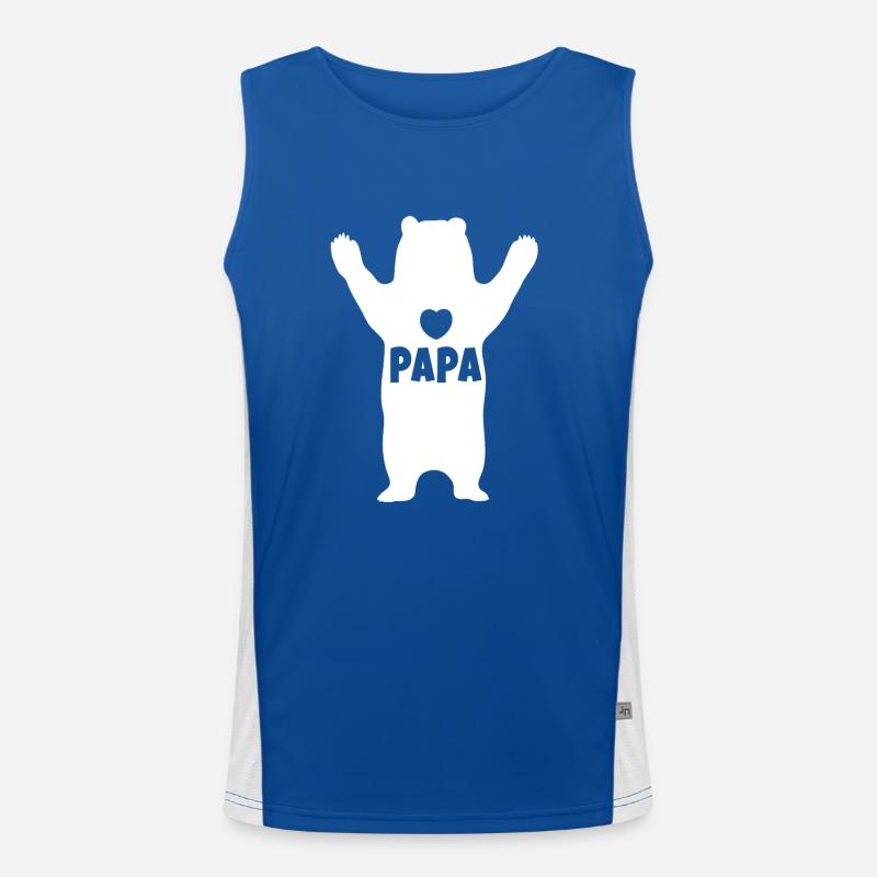 Gift Best Daddy Bear Father Fathers Day Papi Bear Men's Functional Contrast Tank Top