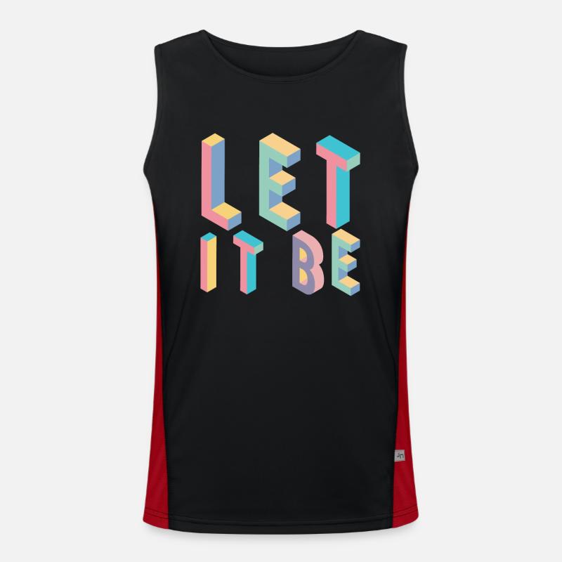 Lett it be, typographie Débardeur respirant contrasté Homme 