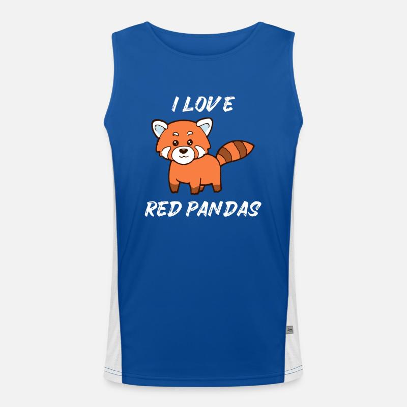 Ours de chat doux Panda rouge Panda rouge Débardeur respirant contrasté Homme 