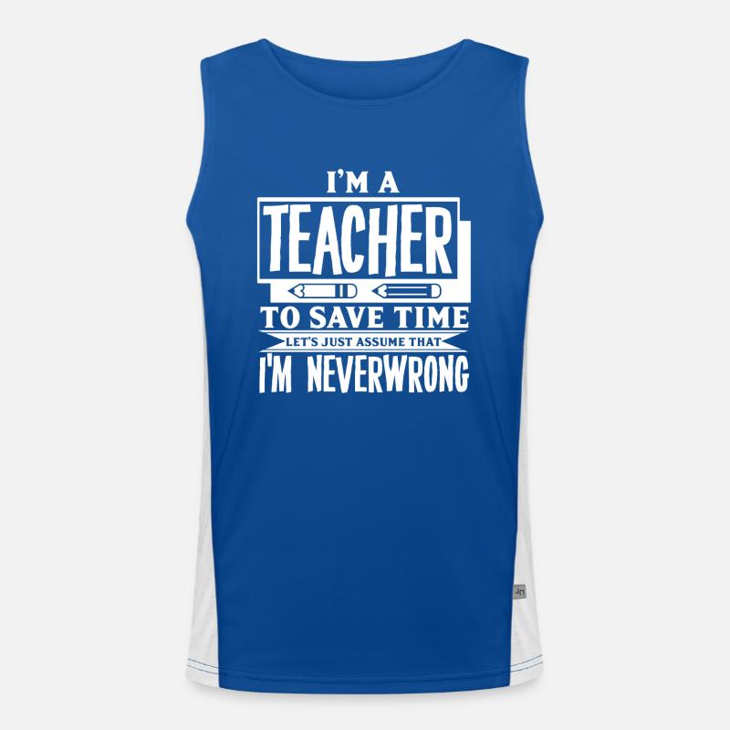 Lehrer Funktionelles Kontrast-Tank Top für Männer 
