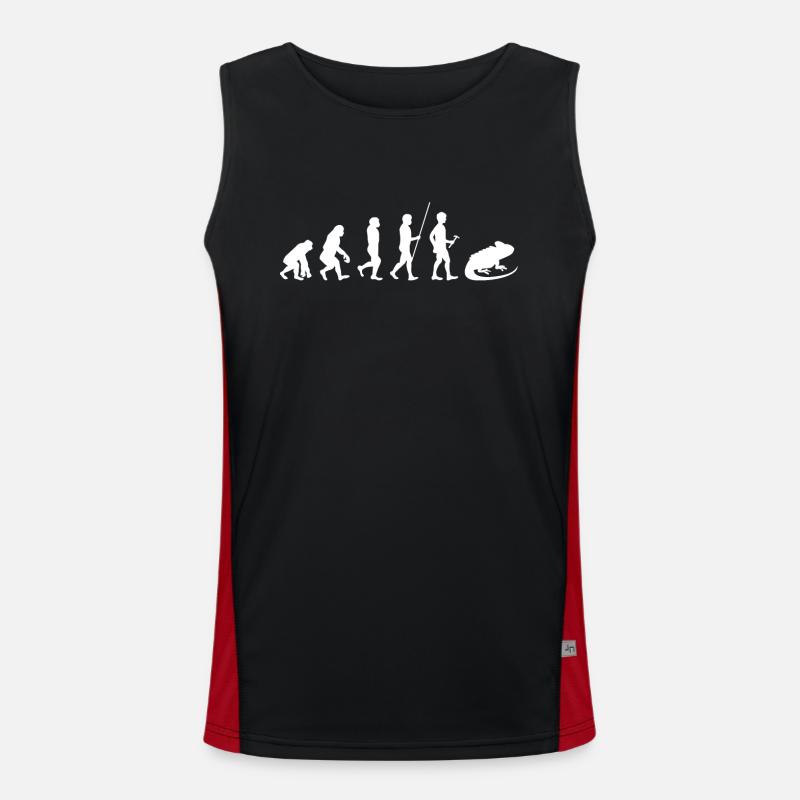 Reptile - Iguana - Iguana Owners - Evolution - Men's Functional Contrast Tank Top  - black/red