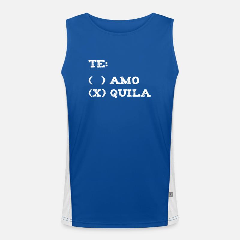 Tequila Te Amo Te Quiero / Geschenk Idee Funktionelles Kontrast-Tank Top für Männer 
