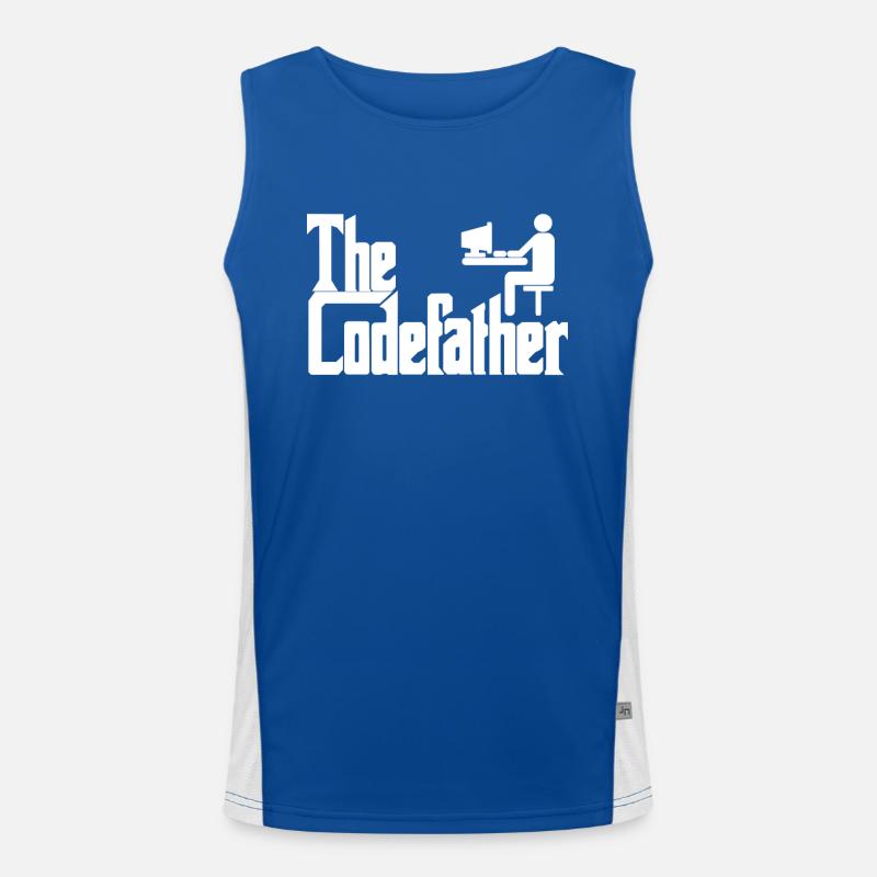 The Codefather Programmierer PC Coding Geschenk Funktionelles Kontrast-Tank Top für Männer 