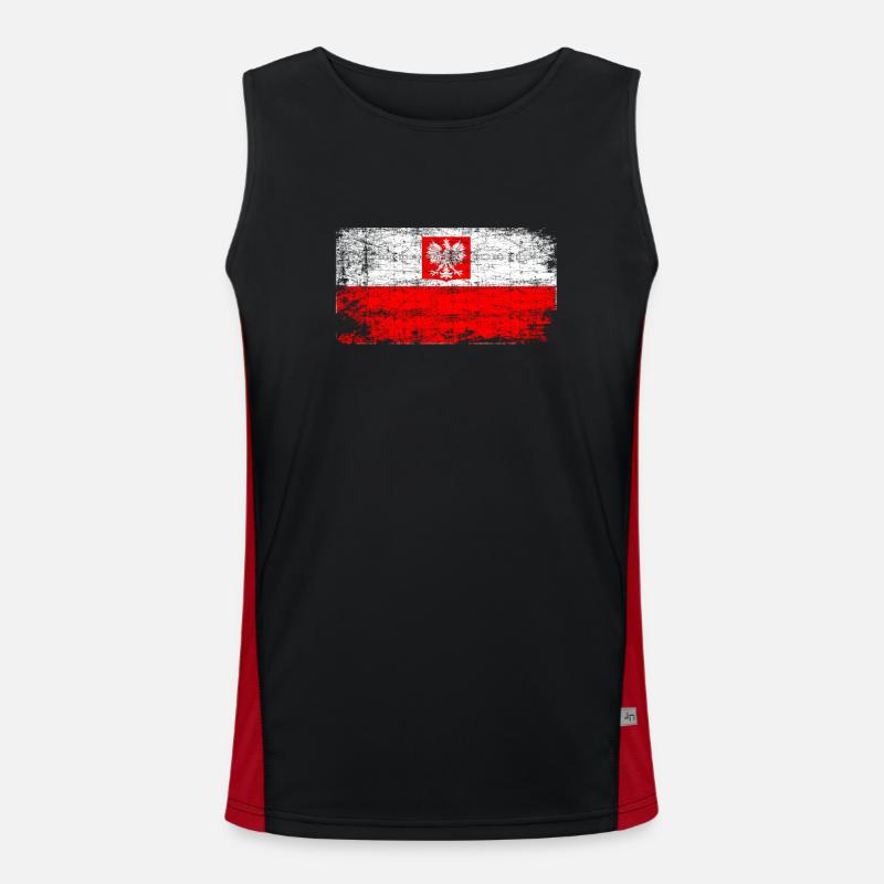 Polish Eagle Polnischer Stolz Funktionelles Kontrast-Tank Top für Männer 