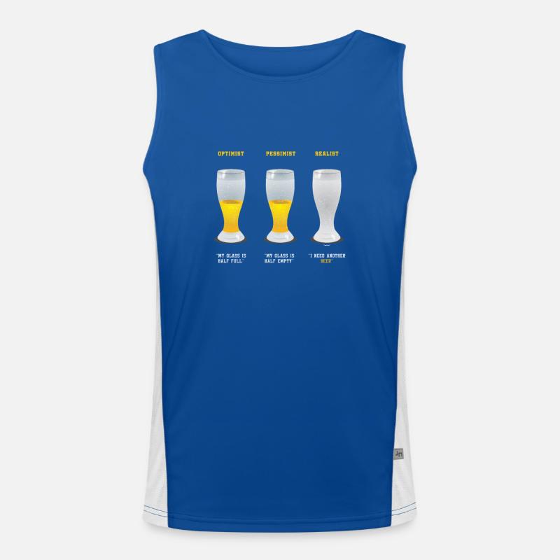 Gläser Bier Funktionelles Kontrast-Tank Top für Männer 