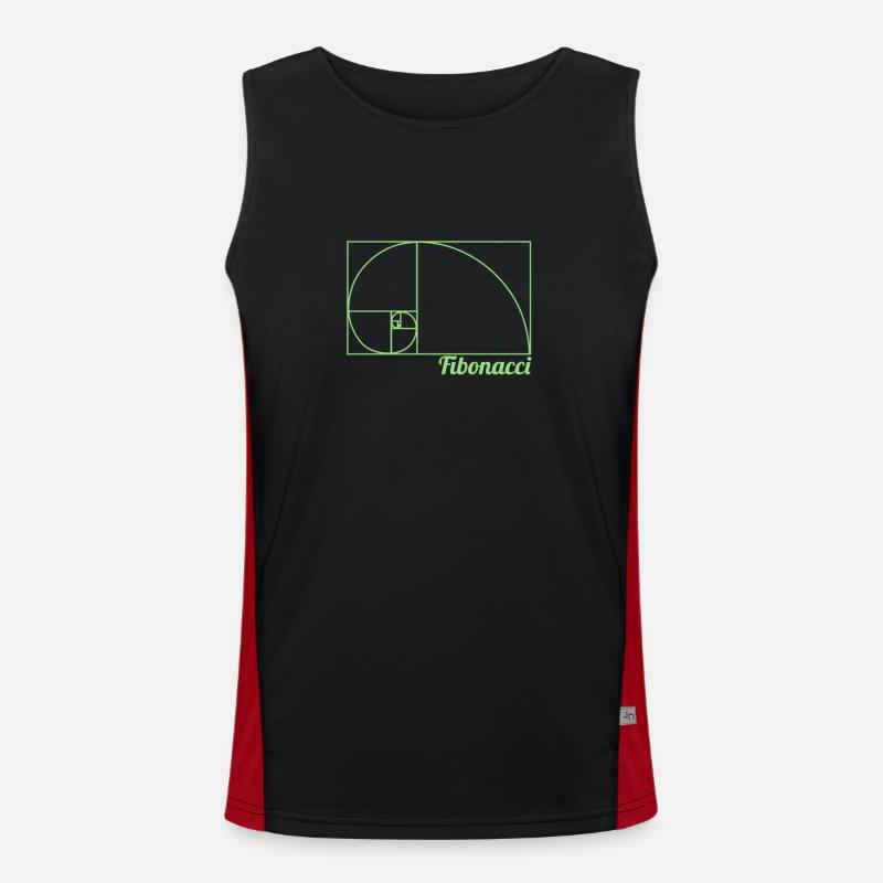 Professeur de maths Fibonacci Tshirt cadeau en menthe Débardeur respirant contrasté Homme 