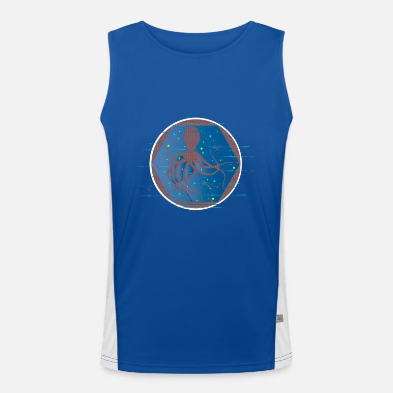 Octopus is dancing Men's Functional Contrast Tank Top 