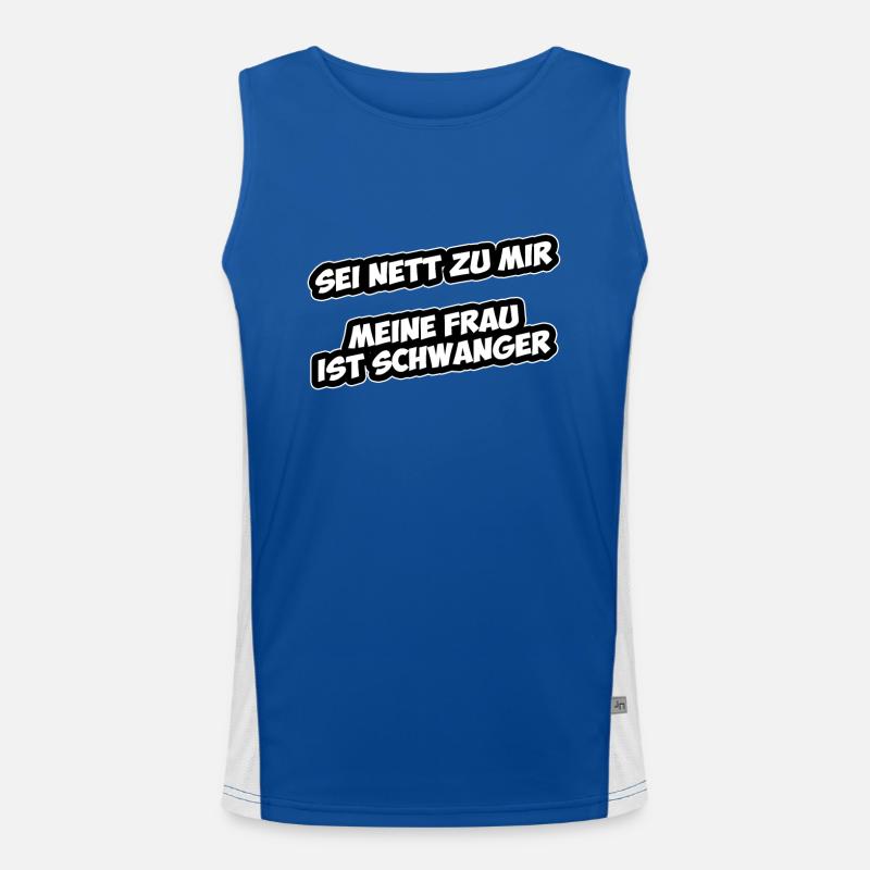 Schwangerschaft Lustiger Spruch Mann Geschenk Funktionelles Kontrast-Tank Top für Männer 