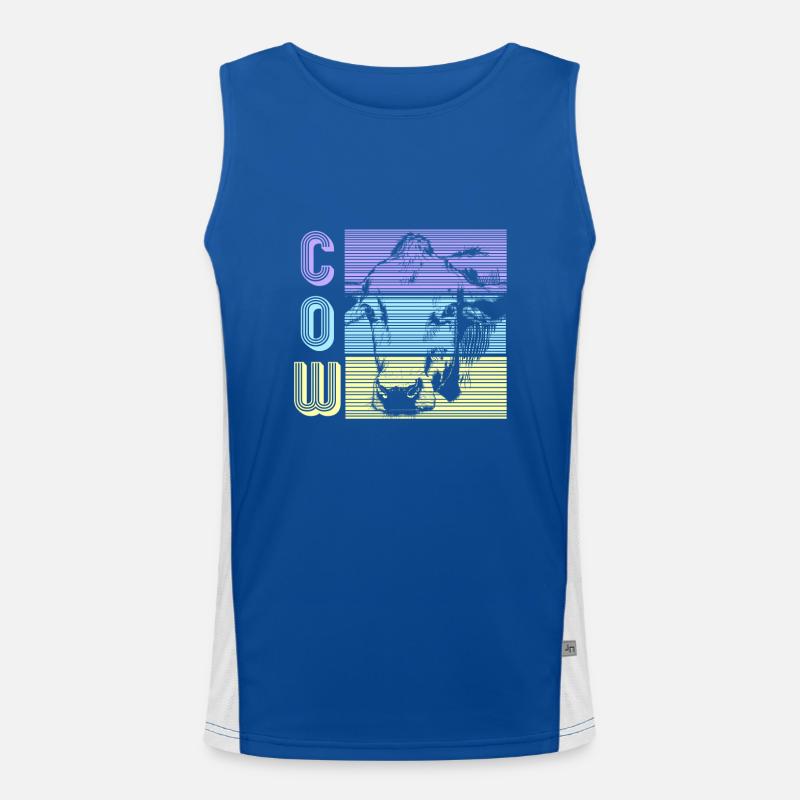Kuh Funktionelles Kontrast-Tank Top für Männer 