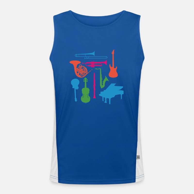 Musical Instruments Men's Functional Contrast Tank Top 